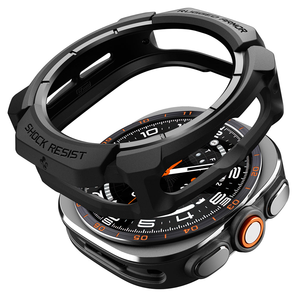 Coque Spigen Rugged Armor pour Samsung Galaxy Watch Ultra2, Noir Mat ACS11611