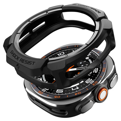 Coque Spigen Rugged Armor pour Samsung Galaxy Watch Ultra2, Noir Mat ACS11611