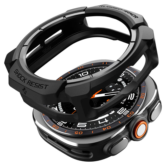 Spigen Rugged Armor Hülle für Samsung Galaxy Watch Ultra2, Matt Schwarz ACS11611