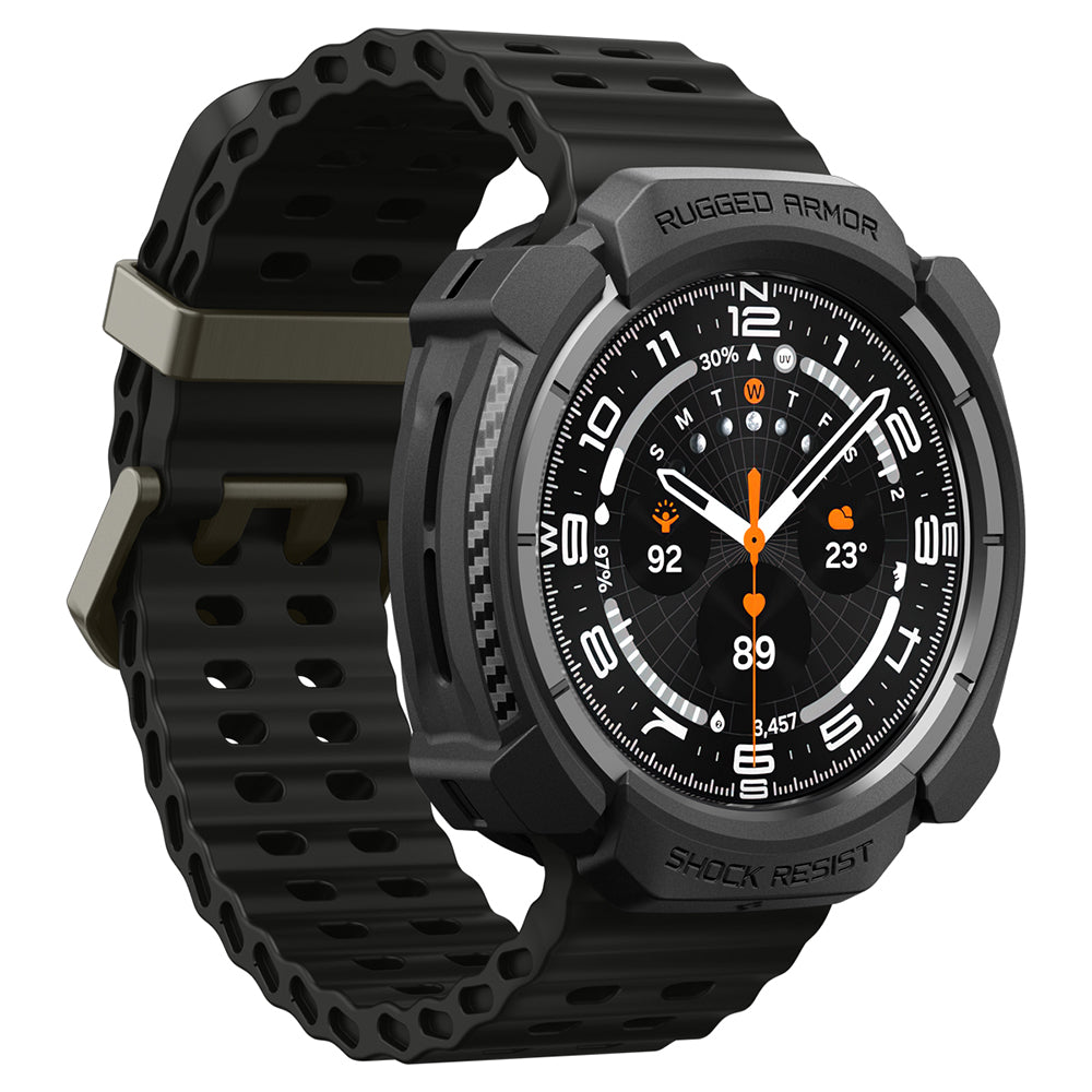 Coque Spigen Rugged Armor pour Samsung Galaxy Watch Ultra2, Noir Mat ACS11611