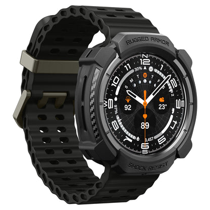 Coque Spigen Rugged Armor pour Samsung Galaxy Watch Ultra2, Noir Mat ACS11611