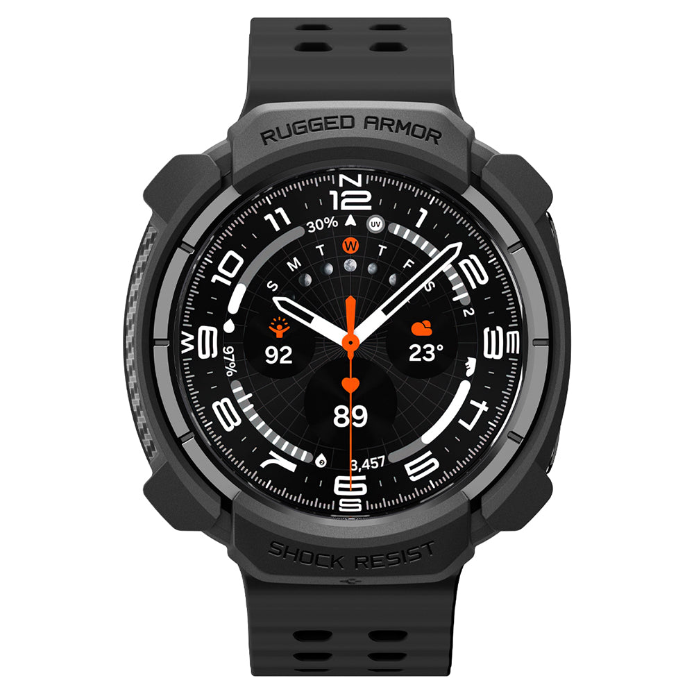 Coque Spigen Rugged Armor pour Samsung Galaxy Watch Ultra2, Noir Mat ACS11611
