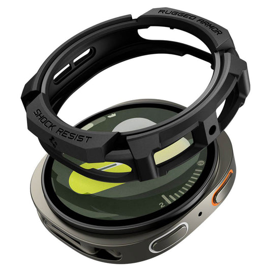 Spigen Rugged Armor Case for Samsung Galaxy Watch8 44mm, Matte Black ACS10006