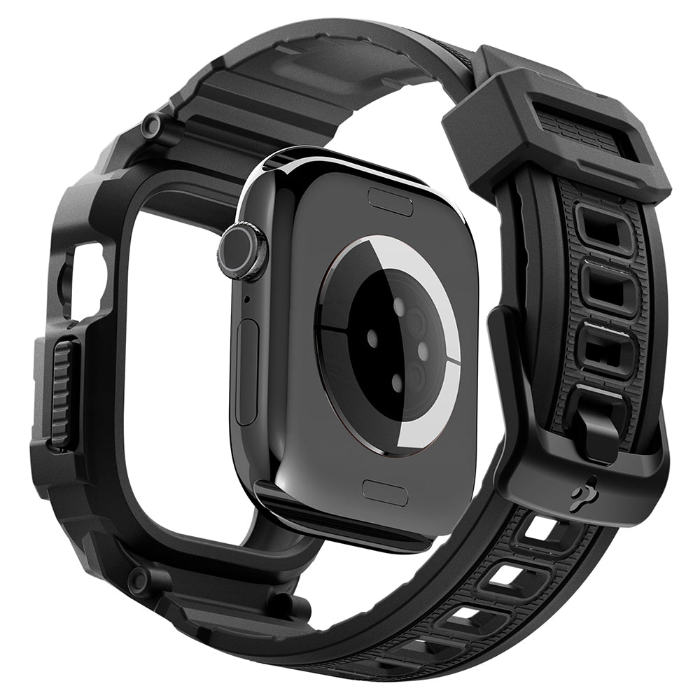 Spigen Rugged Armor Pro hoes voor Apple Watch Series 12 46mm, Mat Zwart ACS11894