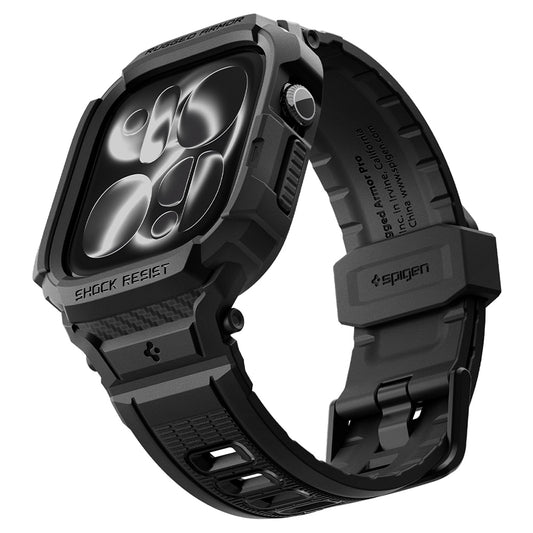 Spigen Rugged Armor Pro Hülle für Apple Watch Series 12 46mm, Matt Schwarz ACS11894