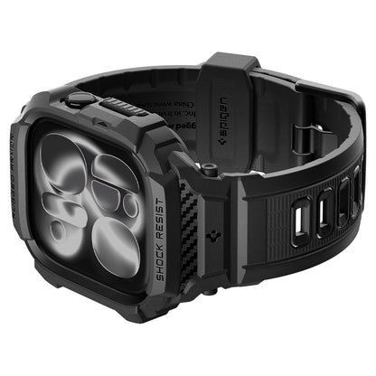 Spigen Rugged Armor Pro hoes voor Apple Watch Series 12 46mm, Mat Zwart ACS11894