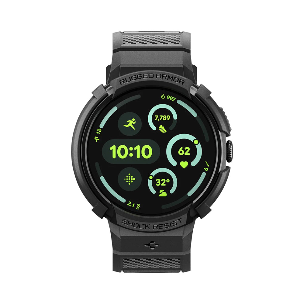 Spigen Rugged Armor Pro hoesje voor Google Pixel Watch 41mm Series, Zwart ACS09484