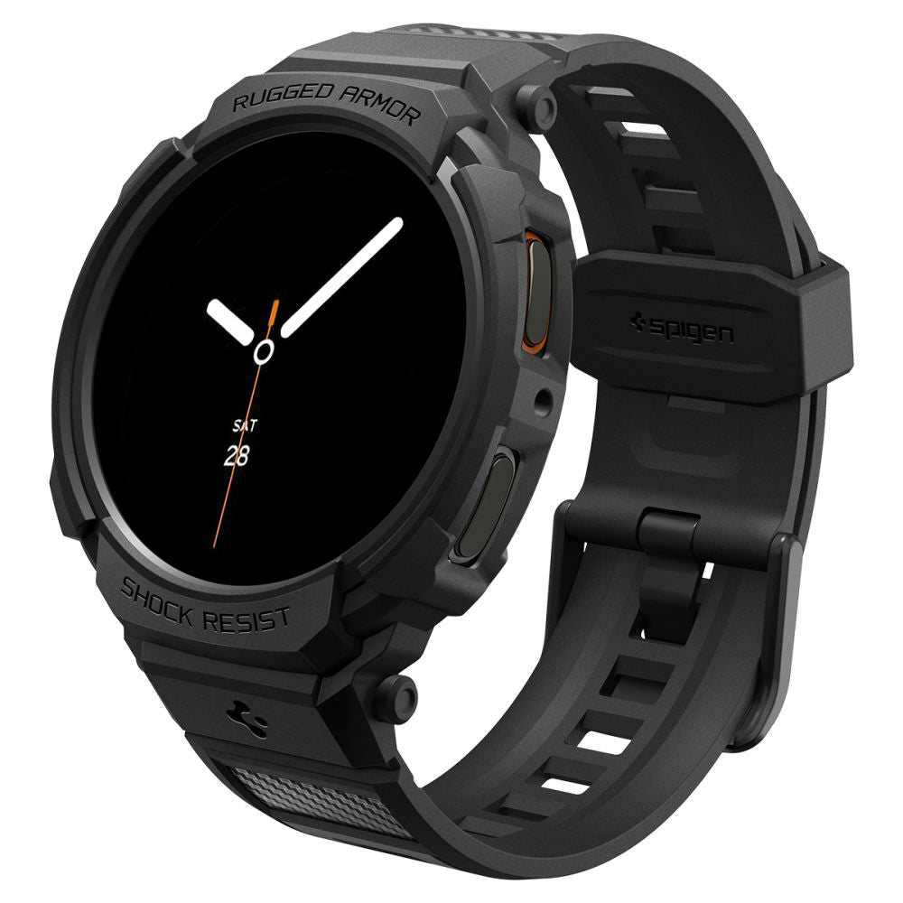 Spigen Rugged Armor Pro Case for Samsung Galaxy Watch8 40mm, Matte Black ACS10005