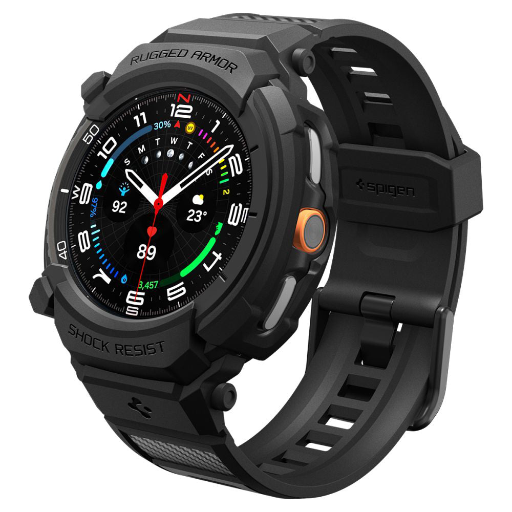 Spigen Rugged Armor Pro Case for Samsung Galaxy Watch8 Classic, Matte Black ACS10013