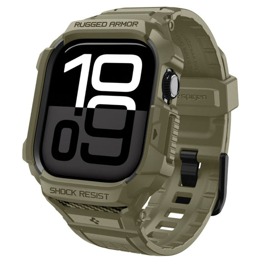Spigen Rugged Armor Pro V2 hoes voor Apple Watch Series 10 46mm, Kaki