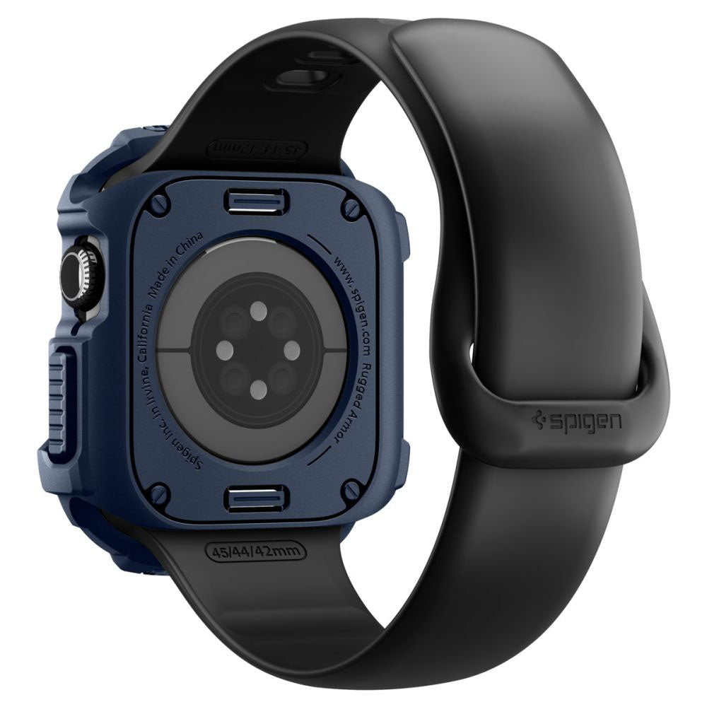 Étui Spigen Rugged Armor V2 pour Apple Watch Series 10 / 11 42mm, Bleu Marine