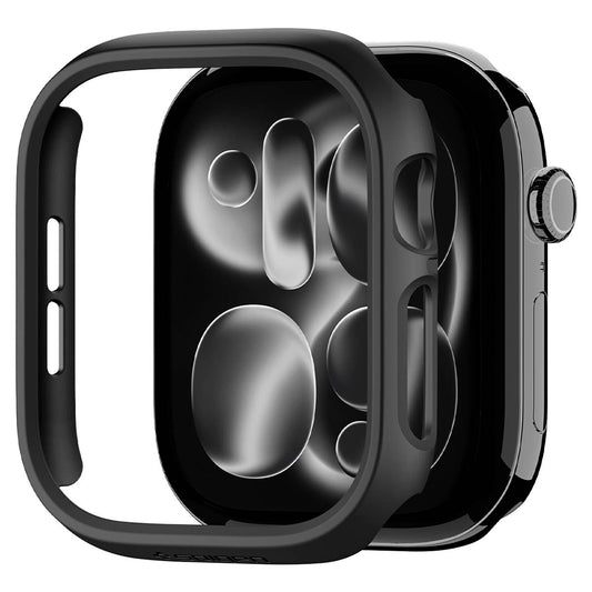 Spigen Thin Fit Hülle für Apple Watch 12 46mm, Schwarz ACS11890