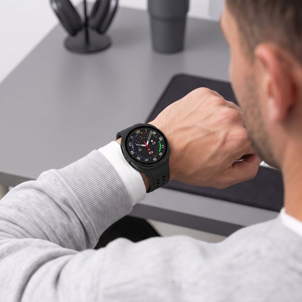 Coque Tech-Protect Defense pour Samsung Galaxy Watch9 / Watch8 40mm, Set de 2 pièces, Noire / Transparente