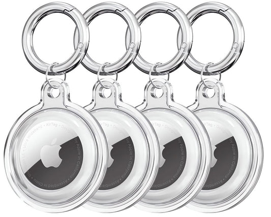 Tech-Protect Icon Hülle für Apple AirTag, Set 4 Stück, Transparent