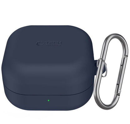 Étui Tech-Protect Silicone Hook pour Samsung Galaxy Buds4 / Buds4 Pro, Bleu Marine