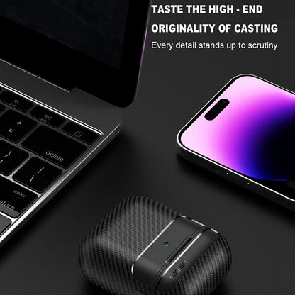 Coque Techsuit CarbonFiber pour Apple AirPods Gen 2 / Gen 1, Noire