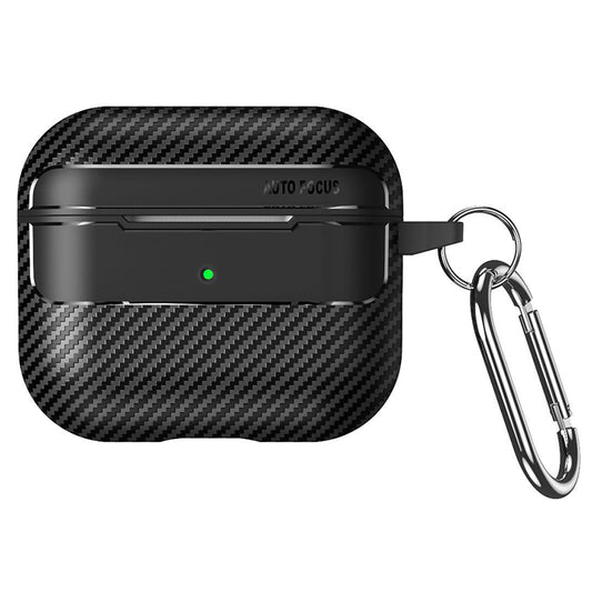 Techsuit CarbonFiber Hülle für Apple AirPods Pro 3, Schwarz