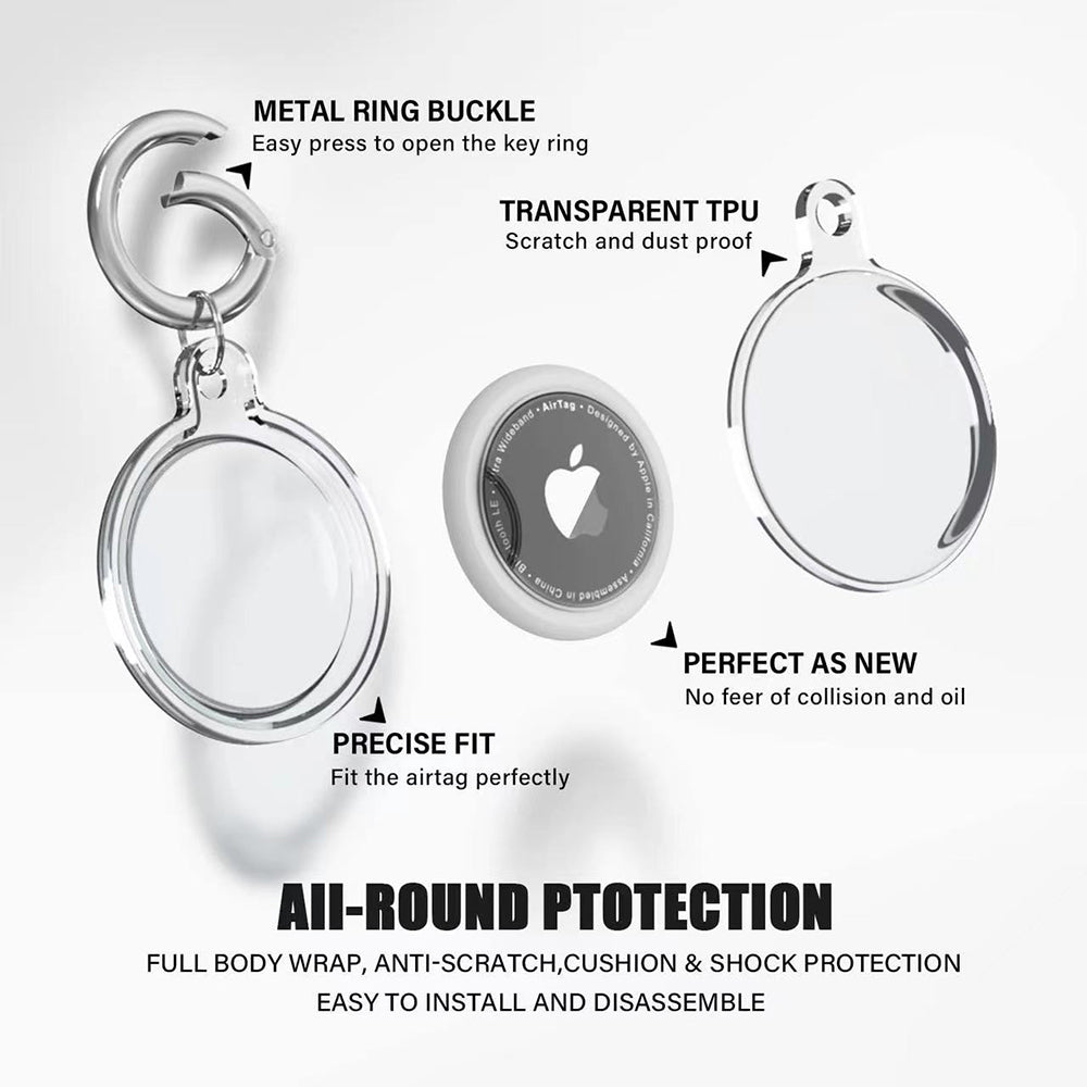 Coque Techsuit CT15 pour Apple AirTag, Transparente