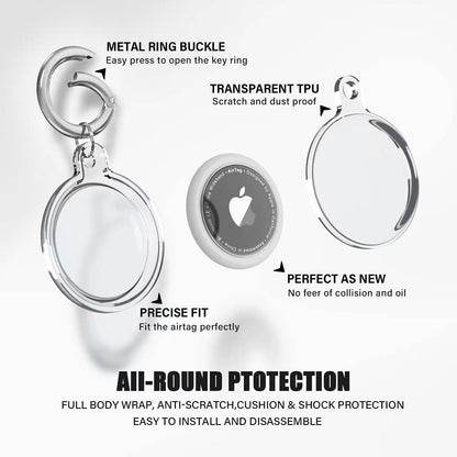 Coque Techsuit CT15 pour Apple AirTag, Transparente