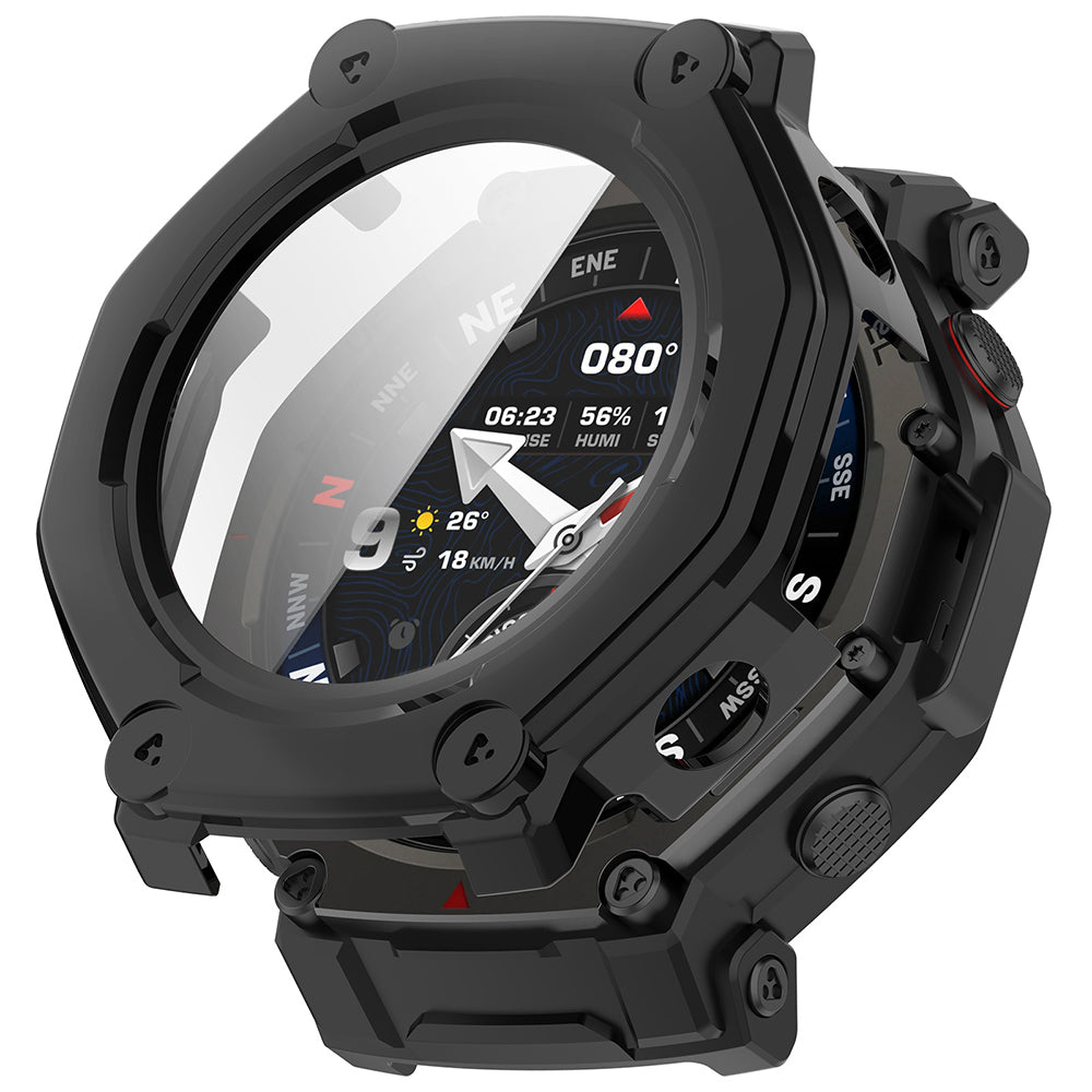 Techsuit Defense360 Pro Hülle für Amazfit T-Rex 3 Pro, Schwarz