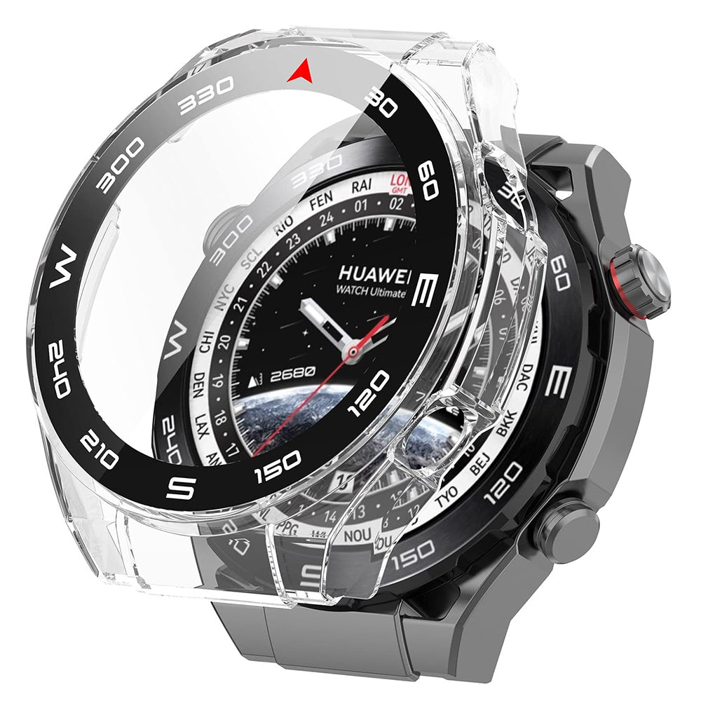Techsuit Defense360 Pro Bezel Hülle für Huawei Watch Ultimate, Transparent