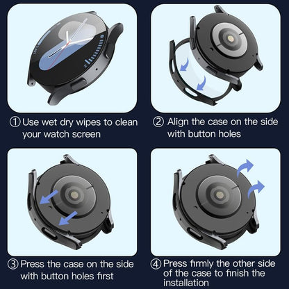 Techsuit Defense360 Pro hoes voor Samsung Galaxy Watch7 40mm, Zwart