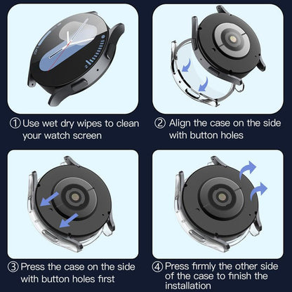 Techsuit Defense360 Pro hoesje voor Samsung Galaxy Watch7 40mm, Transparant