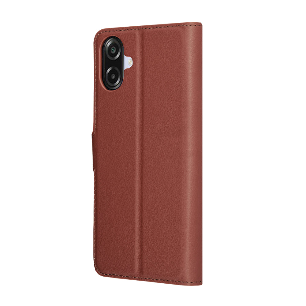 Hoes voor Samsung Galaxy A07 4G A075, Techsuit, Leather Folio, Bruin