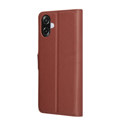 Hoes voor Samsung Galaxy A07 4G A075, Techsuit, Leather Folio, Bruin