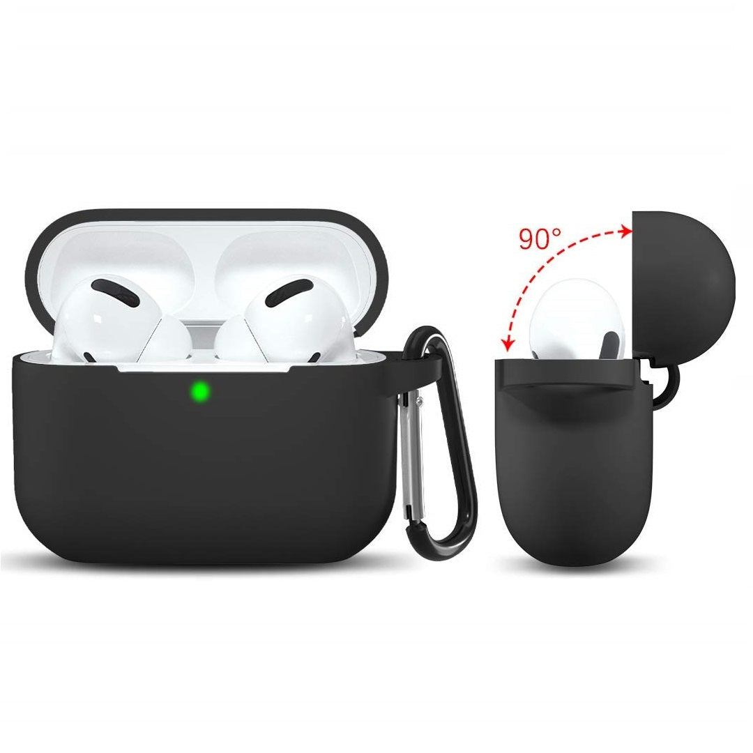 Coque Techsuit Silicone pour Apple AirPods Pro Series, Noire