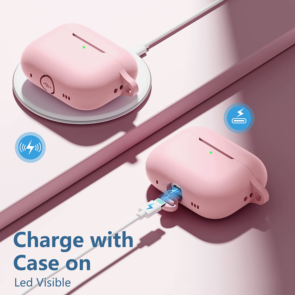 Coque Techsuit Silicone pour Apple AirPods Pro Series, Rose