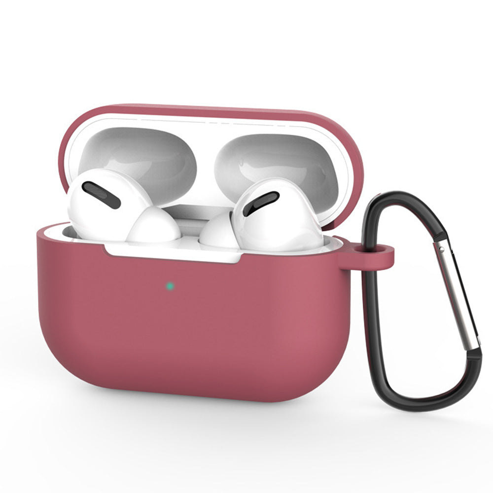 Techsuit Silicone Case hoes voor Apple AirPods Pro 3, bordeauxrood