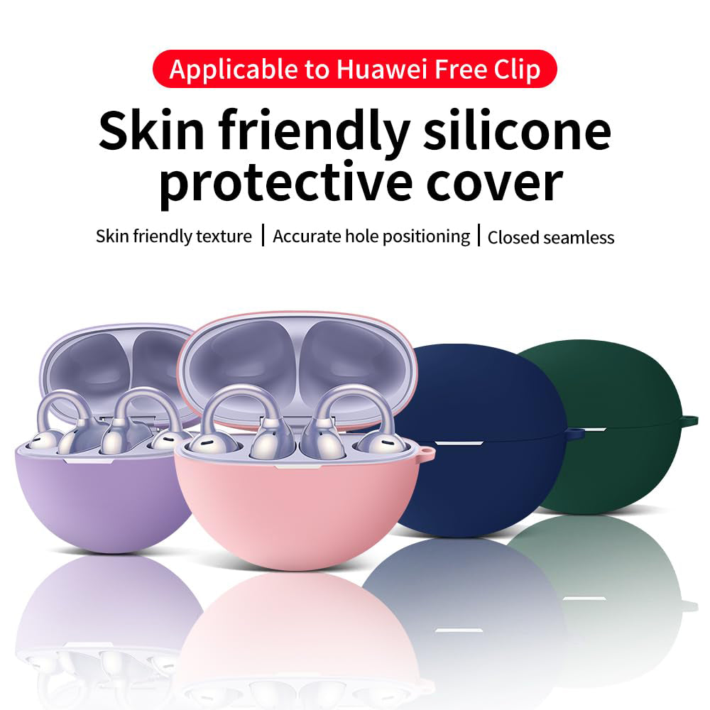 Techsuit Silicone Hoesje voor Huawei FreeClip, Zwart