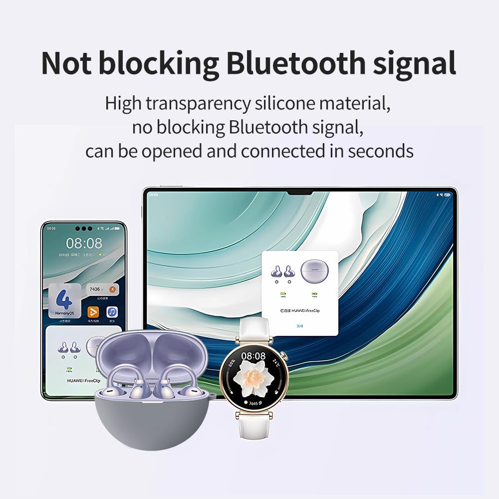Techsuit Silicone Hoesje voor Huawei FreeClip, Zwart