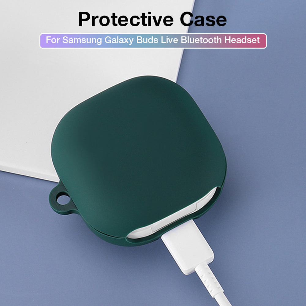 Techsuit Silicone hoesje voor Samsung Galaxy Buds FE / Buds2 Pro / Buds2 / Buds Pro / Buds Live, Zwart