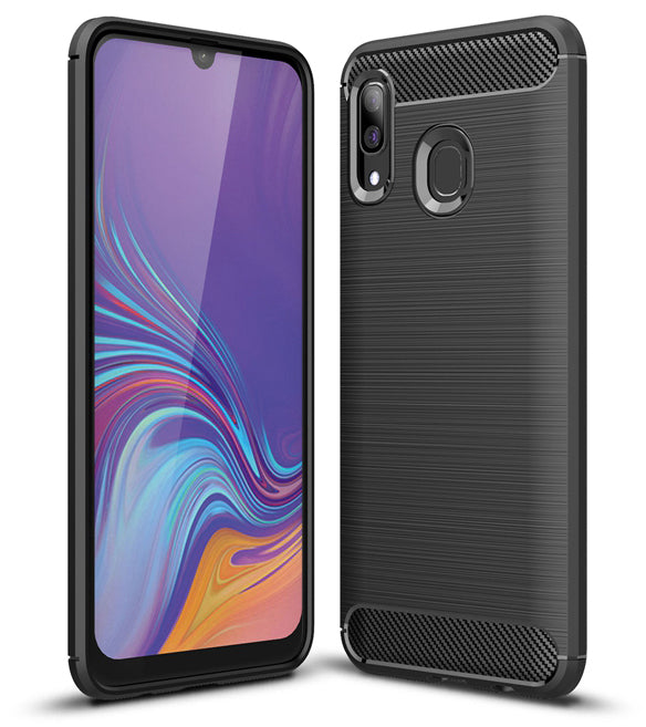 Hoes voor Samsung Galaxy A40 A405, Forcell, Carbon, Zwart