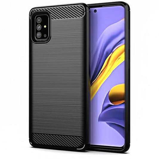 Coque pour Samsung Galaxy A51 5G A516, Carbone, Noire