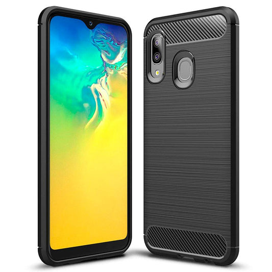 Hoes voor Samsung Galaxy A20e A202, Carbon, Zwart