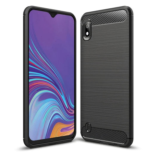 Beschermhoes voor Samsung Galaxy A10 A105, Carbon, Zwart