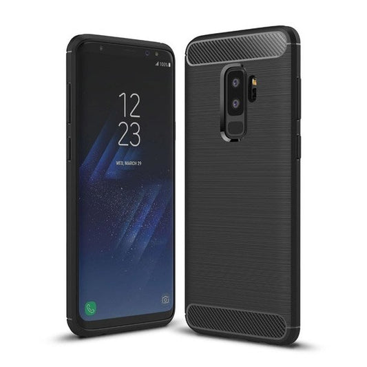Hoes voor Samsung Galaxy S9+ G965, OEM, Carbon, Zwart
