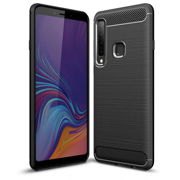 Hoesje voor Samsung Galaxy A7 (2018) A750, Forcell, Carbon, Zwart