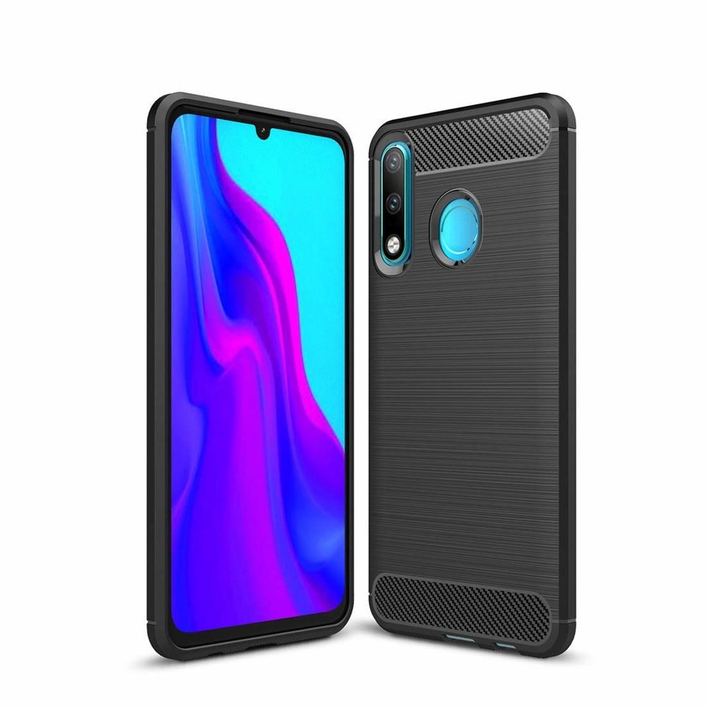 Coque pour Huawei P30 lite New Edition / P30 lite, OEM, Carbone, Noire