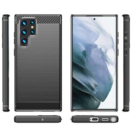 Hoes voor Samsung Galaxy S22 Ultra 5G S908, OEM, Carbon, Zwart