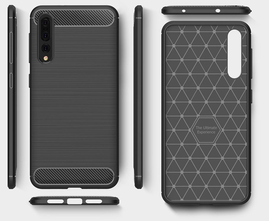 Coque pour Huawei P20 Pro, OEM, Carbone, Noire