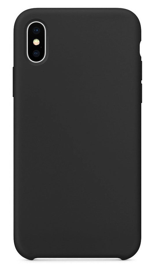 Hülle für Apple iPhone XS / X, OEM, reines Silikon, Schwarz