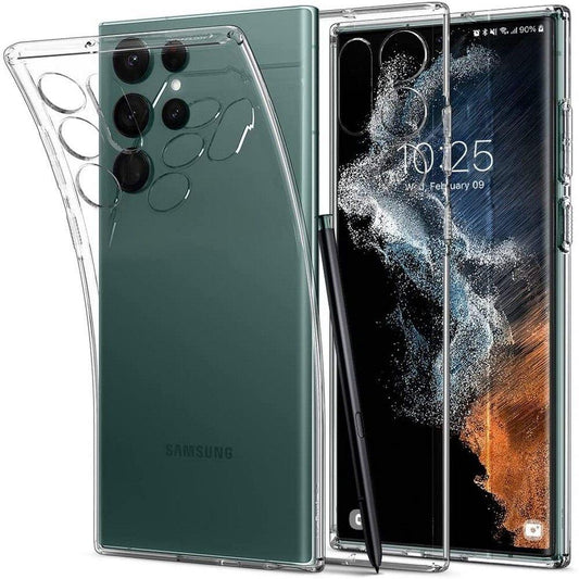 Hoesje voor Samsung Galaxy S22 Ultra 5G S908, Spigen, Vloeibaar Kristal, Transparant ACS03912