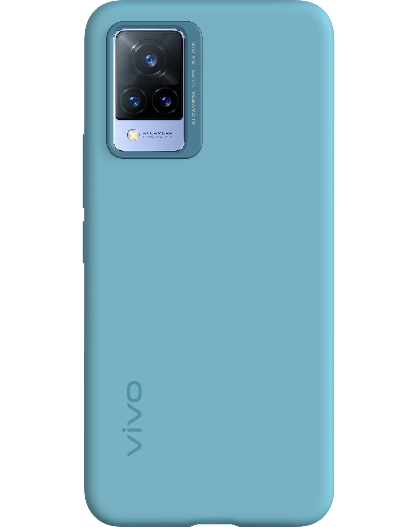 Beschermhoes voor vivo V21 5G, Silicone Cover, Blauw 6000173