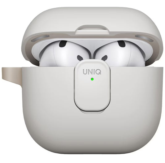 UNIQ Clyde hoes voor Apple AirPods 4, Grijs Beige