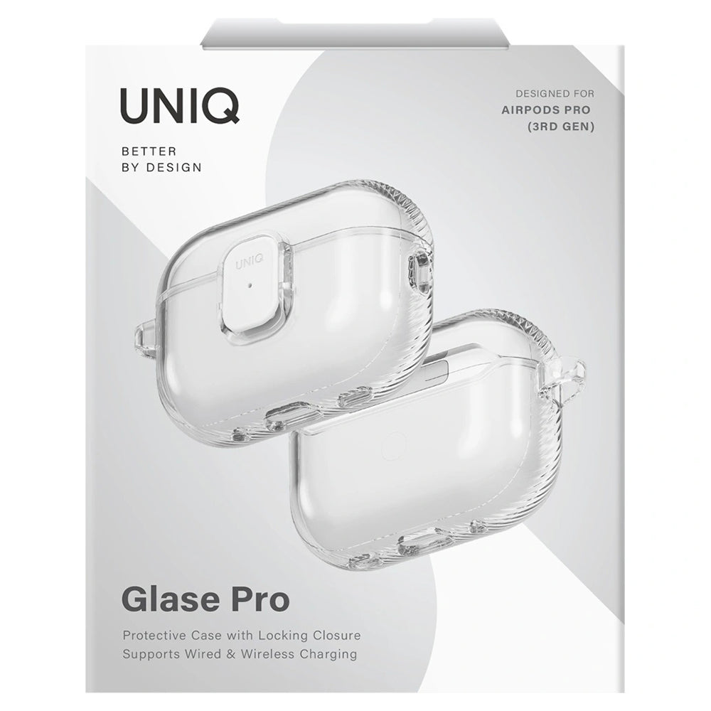 Coque UNIQ Glase Pro pour Apple AirPods Pro 3, Transparente