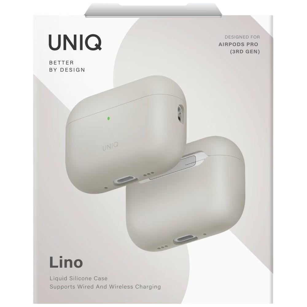 Coque UNIQ Lino pour Apple AirPods Pro 3, Beige